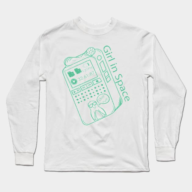 Girl in Space Recorder Long Sleeve T-Shirt by Desdymona